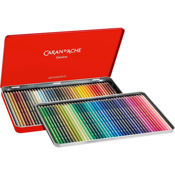 Crayons de couleur - Aquarellable - Caran d'Ache - Supracolor - Boîte 80 couleurs