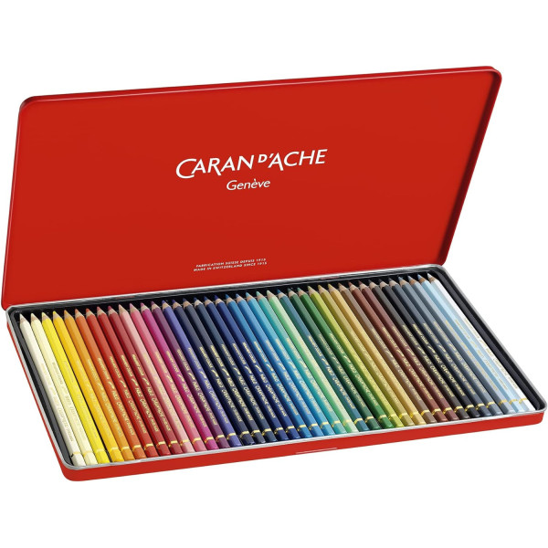 Crayons de couleur - Mine tendre - Caran d'Ache - Pablo - Boîte 40 couleurs
