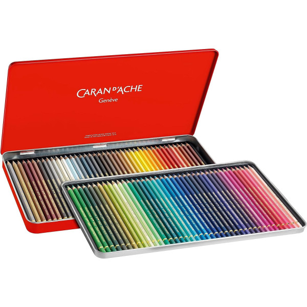 Crayons de couleur - Mine tendre - Caran d'Ache - Pablo - Boîte 80 couleurs