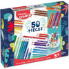 Coffret crayons couleurs + feutres - Coloriage - Maped - 50 pièces - Enfant