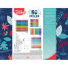 Coffret crayons couleurs + feutres - Coloriage - Maped - 50 pièces - Enfant
