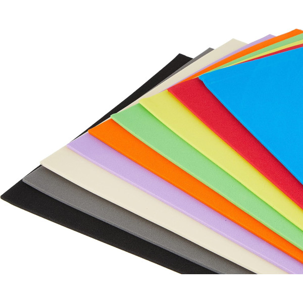 Feuilles de mousse - A4 - 10 couleurs - Loisirs créatifs - Enfant - Apli Kids