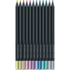 Crayons de couleur - 12 teintes métallisées - Coloriage - Enfant - Faber-Castell - Black édition