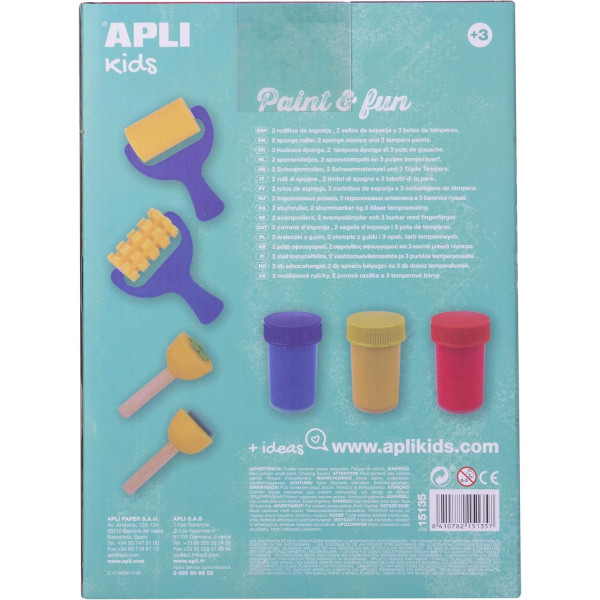 Tampons et rouleaux - Set de peinture - Enfant - Gouache - Apli Kids - Loisirs créatifs