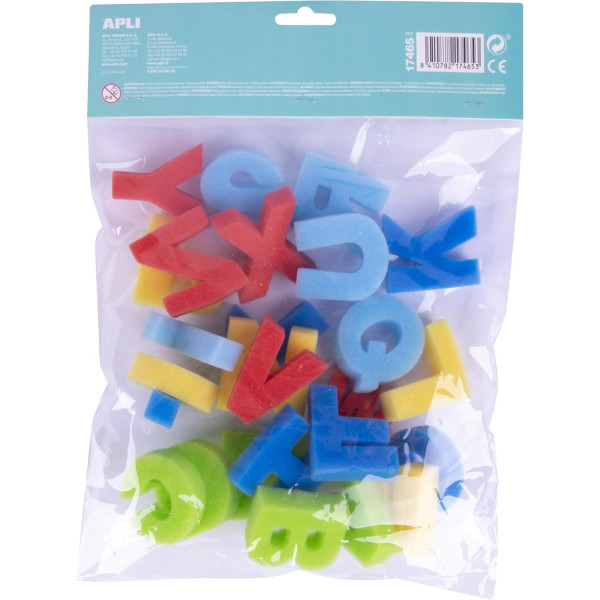 Tampons en éponge - Lettres de l'alphabet - 26 pièces - Loisirs créatifs enfant - Apli