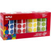photo - Boîte de 4 rouleaux de gommettes rondes - 20 mm - Jaune, bleu, rouge et vert