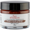 photo - Encre de calligraphie pigmentée - Brun de Mars - Jacques Herbin - Flacon 40ml