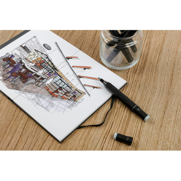 Carnet - Dessin - Pour feutre à alcool, encre de Chine - A4 - 220g - Clairefontaine - Layout