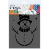 Pochoir A5 - Motif bonhomme de neige - Qbix