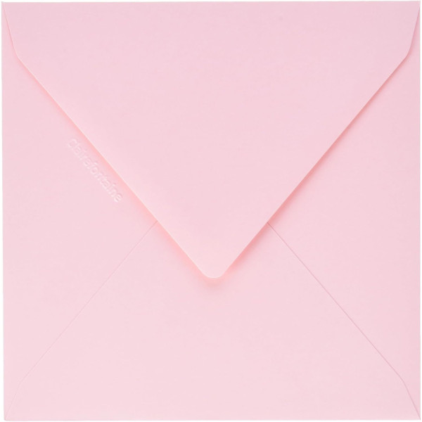 Enveloppes - Carré - 140x140mm - Pollen - Rose - 20 unités - Clairefontaine