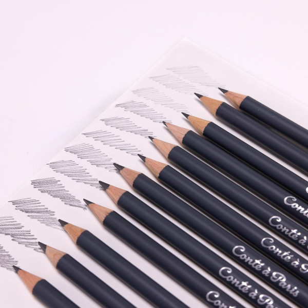 Crayons graphite - Dessin - Beaux-arts - Conté à Paris - 12 dureté 3H à 6B