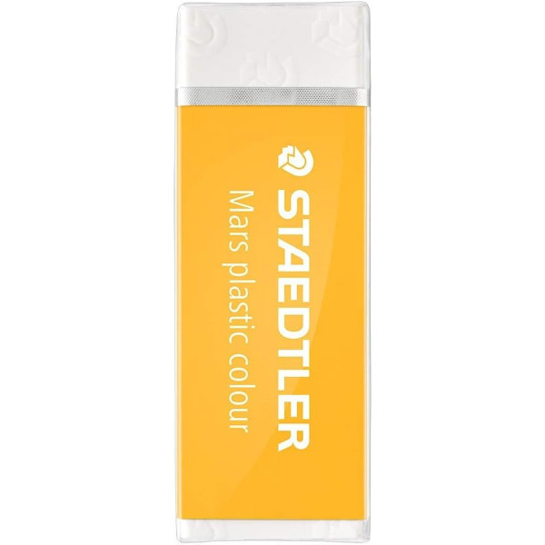 photo - Gomme - Blanche et orange - Plastique - Mars Plastic Colour - Staedtler