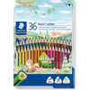 36 crayons de couleur - Forme triangulaire - Fabriqué en bois recyclé - Staedtler - Noris colour  187