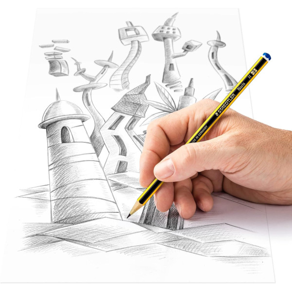 2 crayons graphite - H - Bois recyclé - Staedtler - Noris