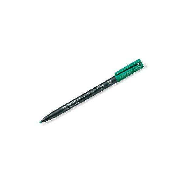 photo - Feutre - Marqueur - Vert - Permanent - Pointe fine 1mm - Staedtler - Lumocolor 317F