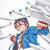 Marqueurs à alcool - Double pointe brush - Dessin, illustration, manga - 12 couleurs - Graph'it