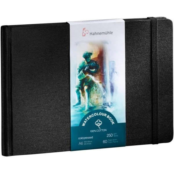 photo - Carnet aquarelle - Watercolour book - 100% coton - 250g/m² - 30 feuilles grain fin - Paysage - A6 - Hahnemühle