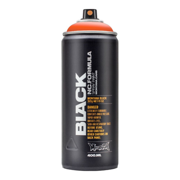photo - Bombe de peinture - Power orange - BLK400-P2000 - Montana Cans Black - 400ml - Graffiti