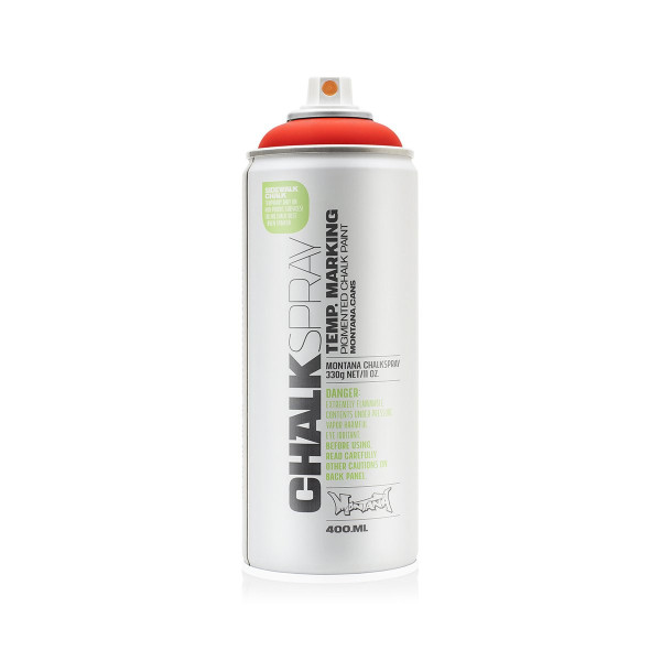photo - Bombe de peinture - Marquage craie - Effaçable - Red - CH3000 - 400ml - Montana Cans Chalk