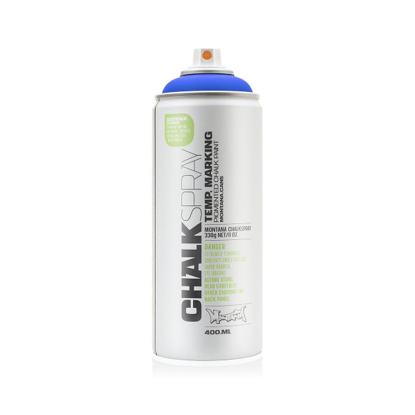 photo - Bombe de peinture - Marquage craie - Effaçable - Blue - CH5050 - 400ml - Montana Cans Chalk