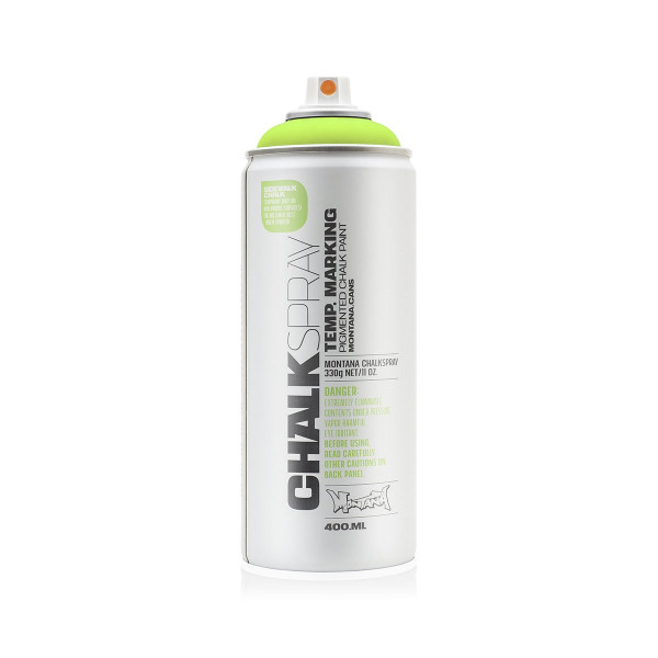 photo - Bombe de peinture - Marquage craie - Effaçable - Green - CH6050 - 400ml - Montana Cans Chalk