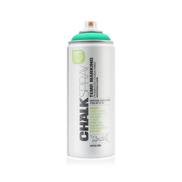 photo - Bombe de peinture - Marquage craie - Effaçable - Turquoise - CH6120 - 400ml - Montana Cans Chalk