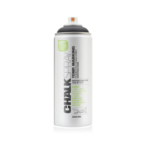 Bombe de peinture - Marquage craie - Effaçable - Black - CH9000 - 400ml - Montana Cans Chalk