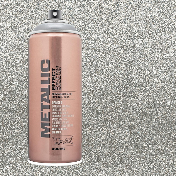 Bombe de peinture - Argent - Effet métallique - Acrylique - EMC7010 - 400ml - Montana Cans