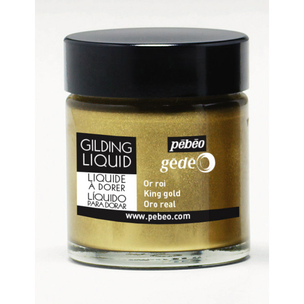 photo - Liquide à dorer - Or roi - Tous supports - Pébéo - Gédéo - Flacon 30 ml