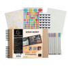 photo - Album de scrapbooking - 32x22cm - Inclus stickers, feutres, pochoirs, coins photos - Exacompta