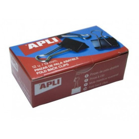 Boîte de 12 pinces à clip 19mm en métal - Apli pas cher