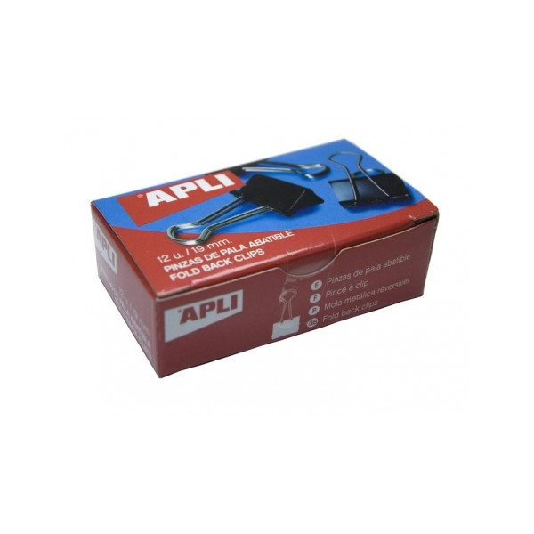 Boîte de 12 pinces à clip 19mm en métal - Apli pas cher