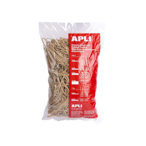 Bracelets caoutchouc 100 x 5mm sachet de 100g - Apli pas cher