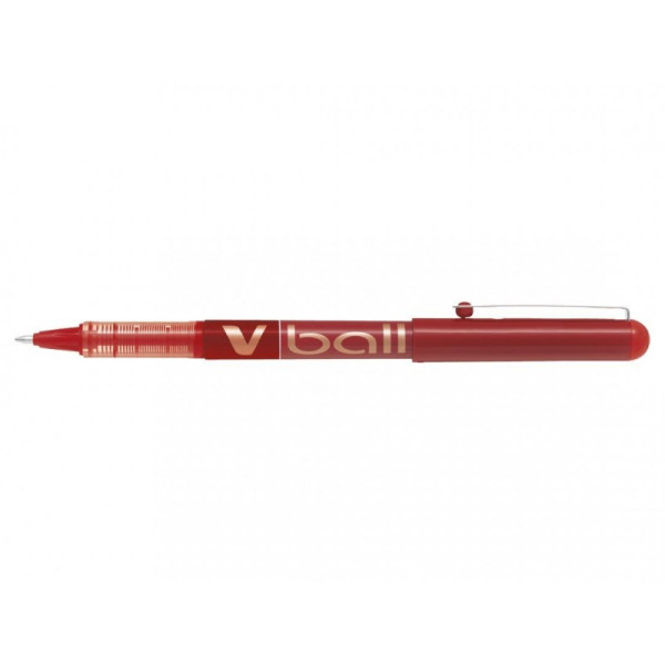 Stylo gel V-Ball 1.0 pointe moyenne rouge Pilot pas cher