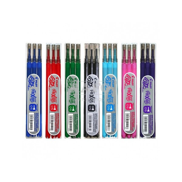 Lot de 3 recharges FriXion pointe fine 0,5mm violet Pilot | à seulement 4,4 €