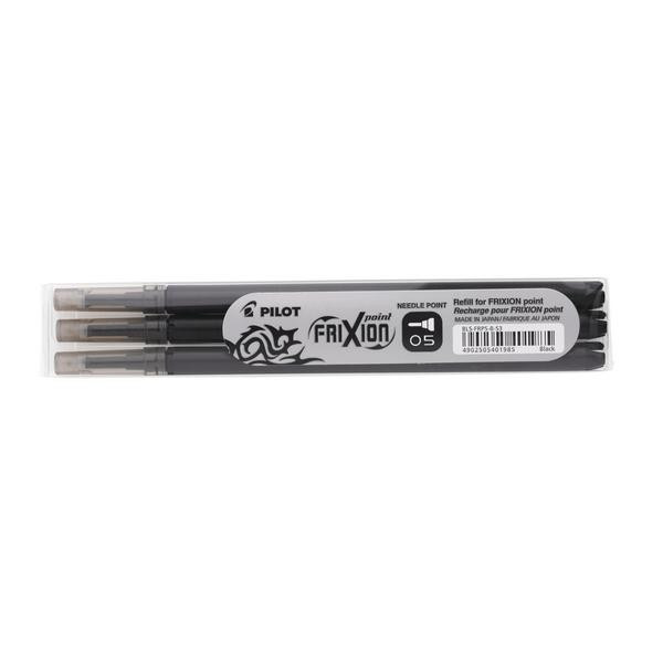 Lot de 3 recharges FriXion pointe fine 0,5mm noir Pilot pas cher