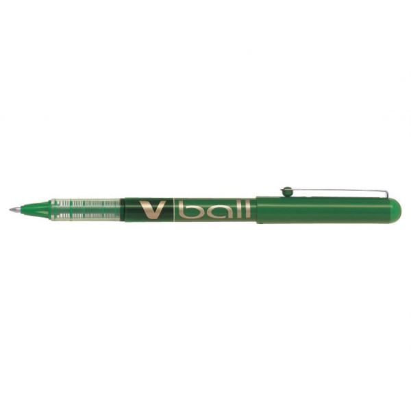 Stylo Roller V-Ball 07 pointe moyenne 0,7mm vert Pilot pas cher