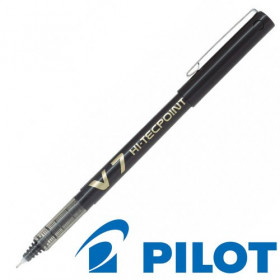 Stylo roller Hi-Tecpoint V7 pointe moyenne noir Pilot pas cher