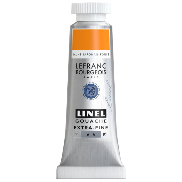 photo-Gouache - Extra-fine - Jaune Japonais foncé - 184 - Lefranc Bourgeois - Linel - 14ml