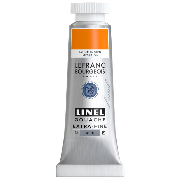 photo-Gouache - Extra-fine - Jaune indien - 181 - Lefranc Bourgeois - Linel - 14ml