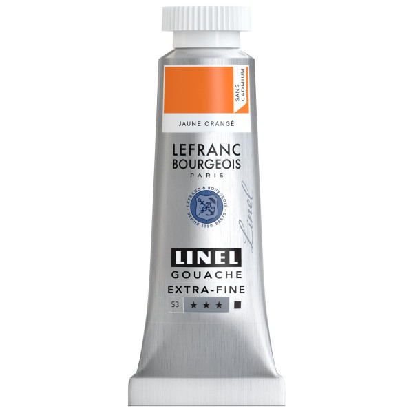 photo-Gouache - Extra-fine - Jaune orange sans cadmium - 910 - Lefranc Bourgeois - Linel - 14ml