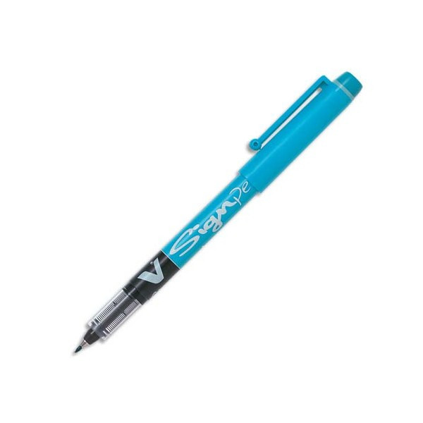 Stylo feutre V-Sign Pen pointe moyenne turquoise Pilot pas cher