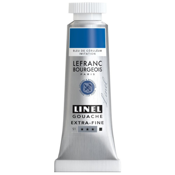 photo-Gouache - Extra-fine - Bleu Céruléum - 65 - Lefranc Bourgeois - Linel - 14ml