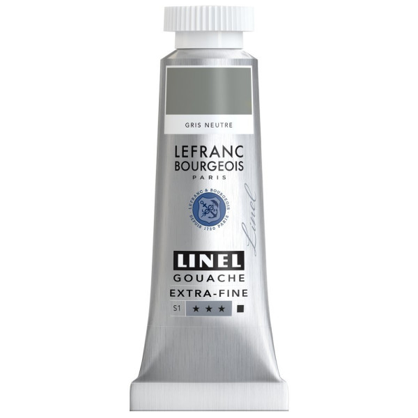 photo-Gouache - Extra-fine - Gris neutre - 258 - Lefranc Bourgeois - Linel - 14ml