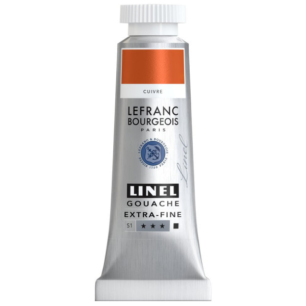 photo-Gouache - Extra-fine - Cuivre - 707 - Lefranc Bourgeois - Linel - 14ml