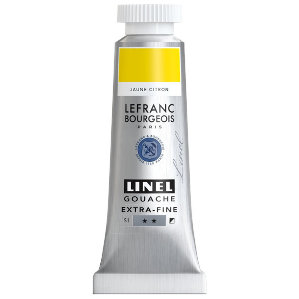 photo-Gouache - Extra-fine - Jaune citron - 169 - Lefranc Bourgeois - Linel - 14ml