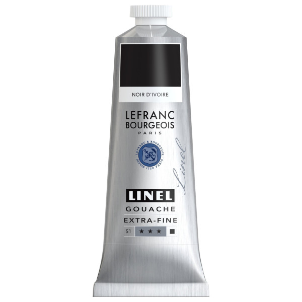 photo - Gouache - Extra-fine - Noir d'ivoire - Lefranc Bourgeois - Linel - 60ml