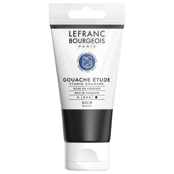 photo-Gouache - Etude - Noir - 265 - Lefranc Bourgeois - Studio Gouache - 80ml