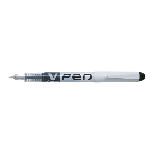 Stylo plume V-Pen effaçable pointe moyenne noir Pilot pas cher