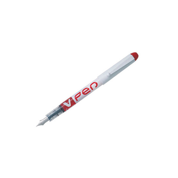 Stylo plume V-Pen effaçable pointe moyenne rouge Pilot pas cher